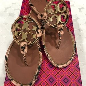 Metal Miller Sandal in Blush Roccia Snakeskin